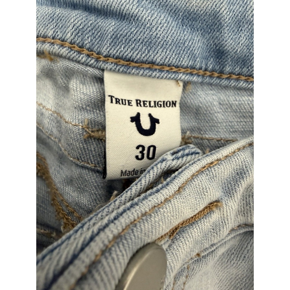 True Religion Jeans Women's 30 HALLE Mid Rise Super Skinny Light Color Zip Up - Picture 3 of 8